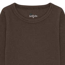 BIRKHOLM Langærmet Rib Body Chokolade Brun